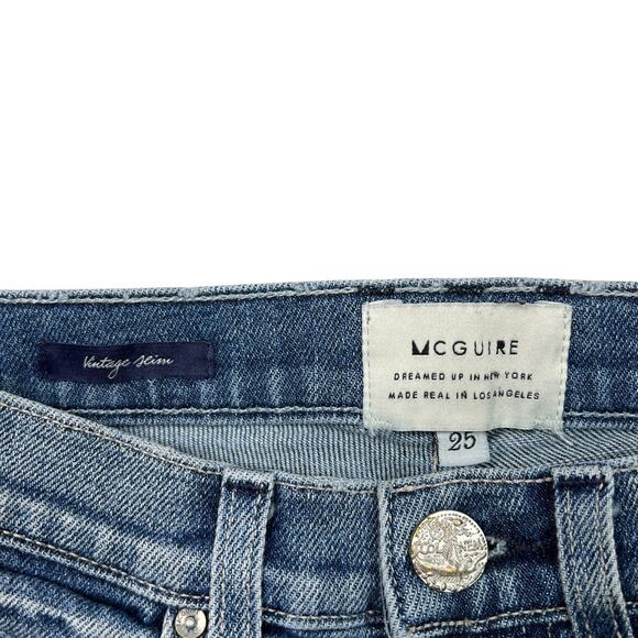 McGuire Vintage Slim Fit High Rise Jeans Medium Wash Womens 25 - Picture 5 of 6